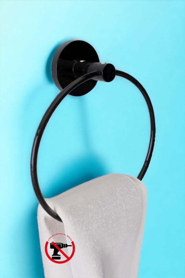 Yuvarlak Yapışkanlı Yuvarlak Havluluk Banyo Askısı Banyo Aksesuarı