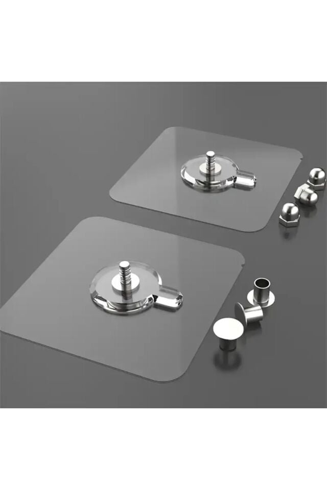 2 Adet Süper Güçlü Vidalı Suya Dayanıklı Yapıştırıcı Banyo Sepet Raf Sabitleyici